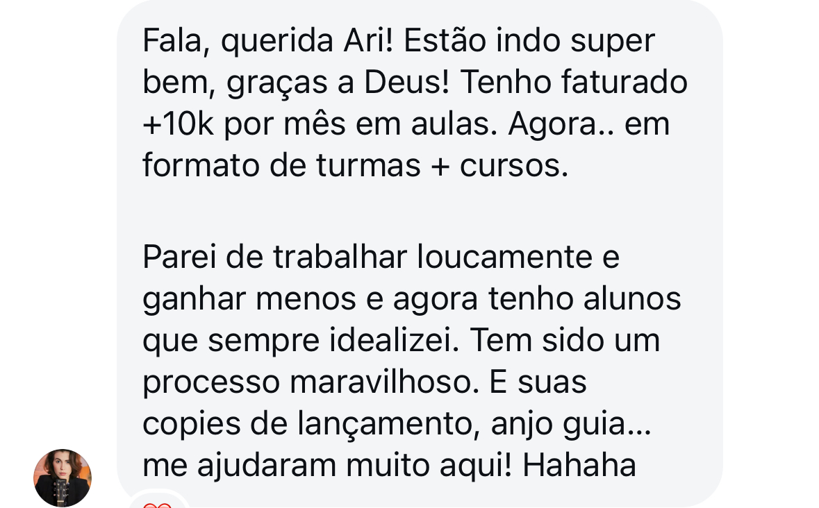 Depoimento de aluna 2